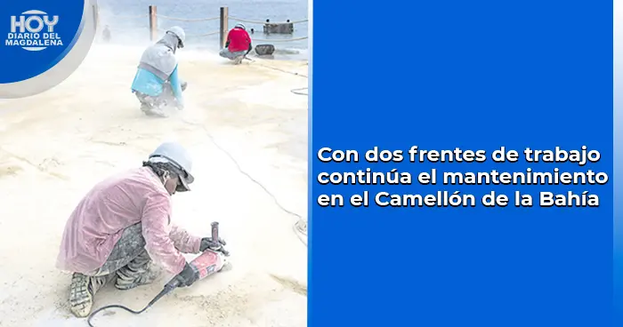 Con dos frentes de trabajo continúa el mantenimiento en el Camellón de