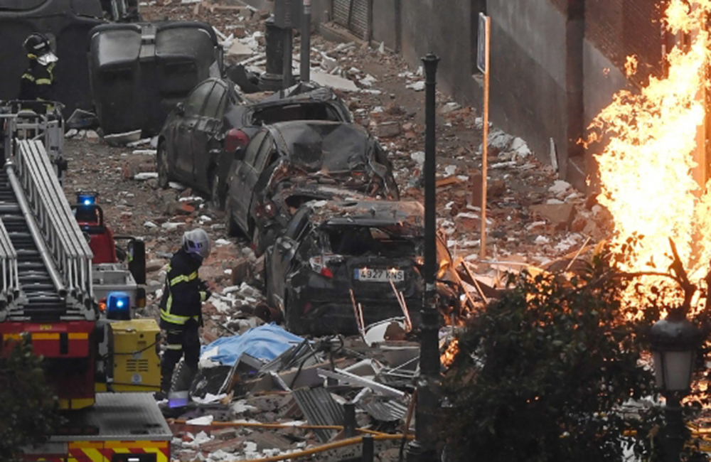 A cuatro se elevó cifra de muertos por grave explosión en Madrid, España