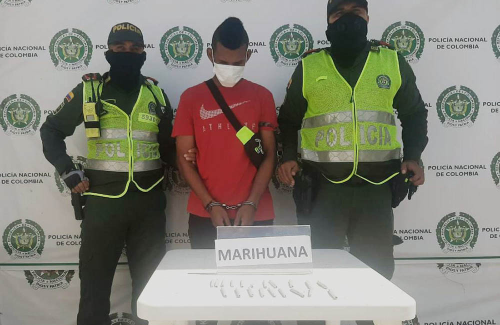 Policía capturó a 'Kevin' cargado de marihuana en el Parque Sesquicentenario