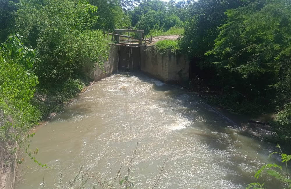 Amenaza de inundación por colapso de compuerta ubicada a la altura de río