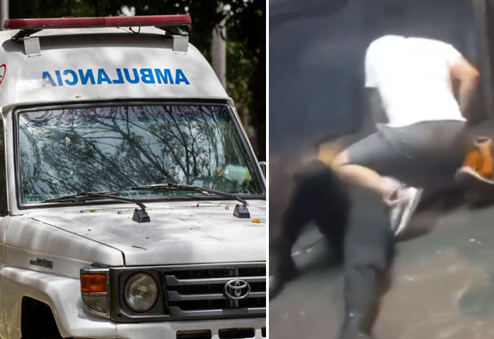 VIDEO | ‘Guerra del Soat’: Paramédicos se fueron a los golpes por un accidente