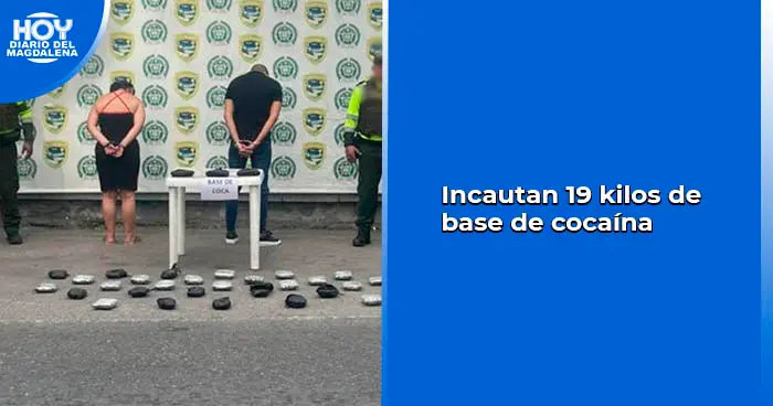 Incautan 19 Kilos De Base De Cocaína