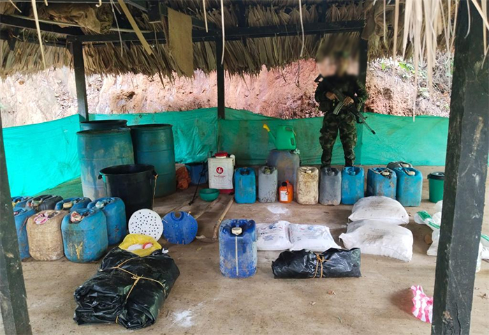 Ejército destruyó laboratorio de cocaína de ‘Los Pachencas’