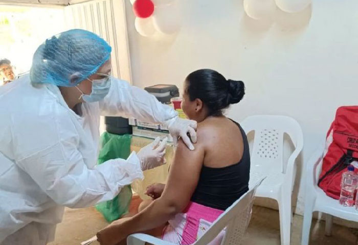 Cruz Roja realizó jornada de vacunación PAI en Altos de Divino Niño