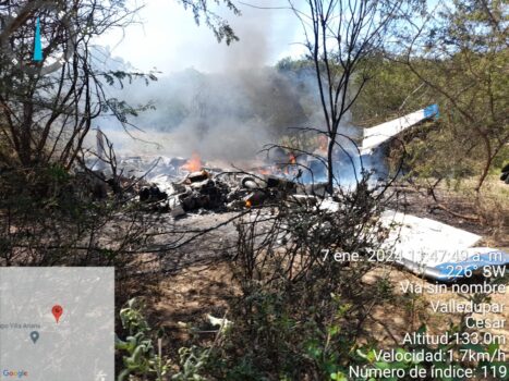 ENVIDEO: Siniestro aéreo en Valledupar, un muerto y cinco heridos