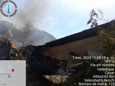 ENVIDEO: Siniestro aéreo en Valledupar, un muerto y cinco heridos