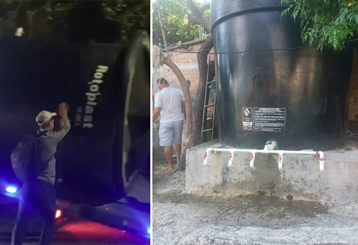 Robaron un tanque de almacenamiento para diez mil litros de agua