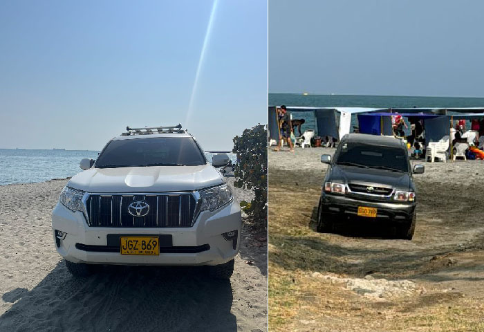 Sanciones para conductores que metieron sus vehículos a la zona del área de playa