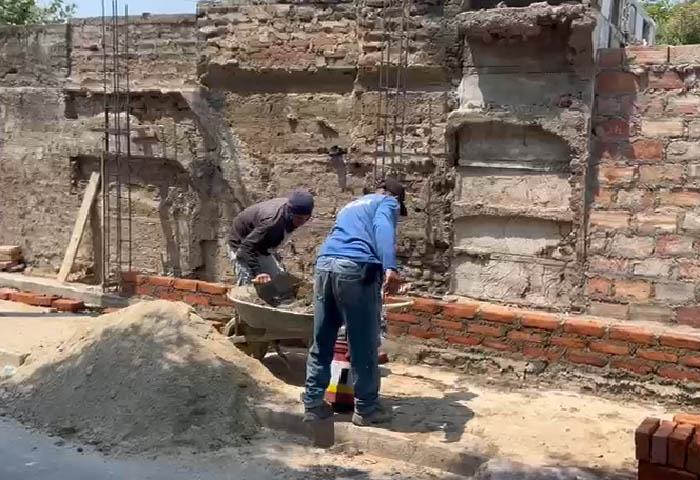 ENVIDEO: Avanza la reconstrucción de la pared del cementerio San Miguel